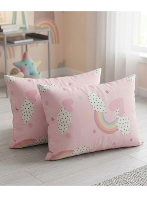 Voddi 2'li Safari Desenli Çocuk Bebek Yastık Kılıfı Seti - 50X70 cm Fermuarlı Pamuklu Kumaş