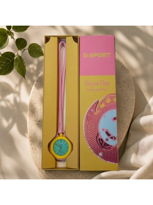 Elma Shop D-Sport Boyol Pap Çanta - Cep - Elbise- Boyun Için Deri Askılı Analog Kadranlı Akseseuar Saat