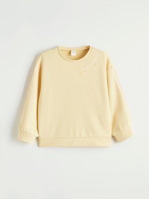 Lc Waikiki Yeni Sezon Baskılı Kız Çocuk Soft Touch Sweatshirt