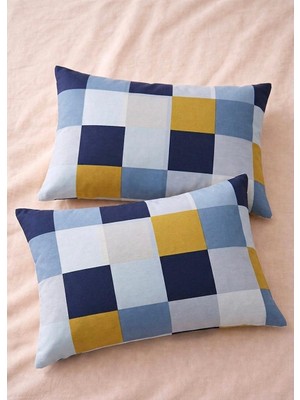 Voddi Lavanta Desen'li | 2 Adet | Fermuarlı | 50X70 cm Yastık Kılıfı | Pamuklu