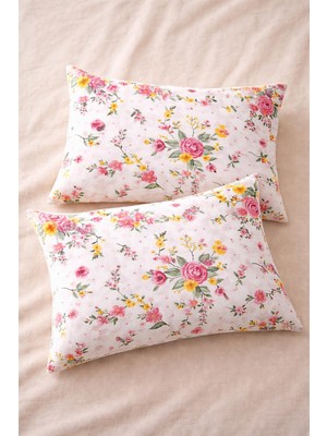 Voddi Lavanta Desen'li | 2 Adet | Fermuarlı | 50X70 cm Yastık Kılıfı | Pamuklu
