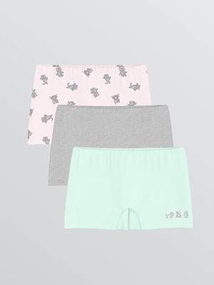 Lc Waikiki Yeni Sezon Desenli Kız Çocuk Boxer 3'lü