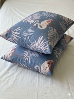 Voddi Lavanta Desen'li | 2 Adet | Fermuarlı | 50X70 cm Yastık Kılıfı | Pamuklu