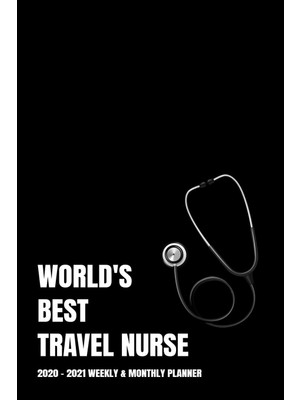 Rota Style World's Best Nurse Planner: 2-Year 2020 - 2021 Black Productivity Journal Daily / Weekly Mon