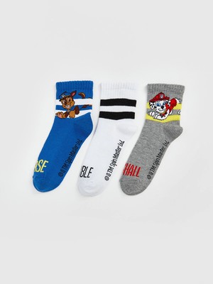 Lc Waikiki Yeni Sezon Paw Patrol Desenli Erkek Çocuk Soket Çorap 3'lü