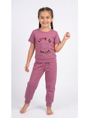Sleeproom Kız Çocuk Love To Pembe Eşofman Takımı