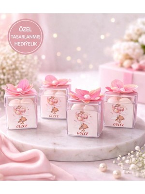 Burc Design Gift Mika Kutulu Kişiye Özel Bubble Mum (Baby Shower ,hastane Oda Süslemesi ) 15 Adet