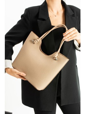 Just Polo Premium Siyah Deri Görünümlü Askılı Çantası Günlük Şık Tote Çanta Geniş Hacimli RC7022