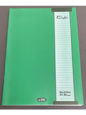 Istyle Okul Defteri A4 80 Yaprak Çizgili Yeşil Kapak - Umut Kırtasiye