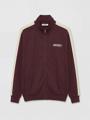 Lc Waikiki Yeni Sezon Dik Yaka Baskılı Erkek Fermuarlı Sweatshirt
