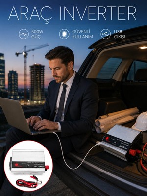 Mulvxkrg KRG02 Araç Aküsünü Prize Çeviren 500W Güç Invertörü (Mulvix)