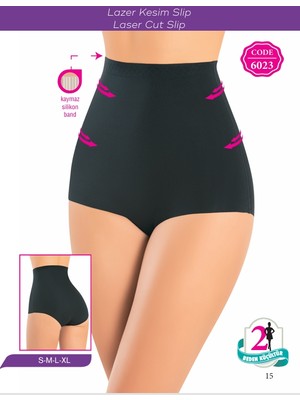 Satennya Lazer Kesim Slip
