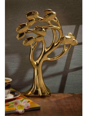 Paşabahçe Ağaç Dekoratif Obje Ağaç Dekoratif Obje Gold, Şık Dekorasyon, Hediyelik