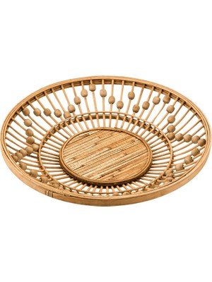 Paşabahçe Naturel Bambu Dekoratif Tabak S, Sunum, Şık Tasarım