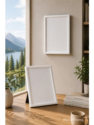 21X30 (A4) Plastik Fotoğraf Çerçevesi Şeffaf Pvc Korumalı Arkalık Ayaklıklı Poster Resim Belge Sertifika Çerçevesi