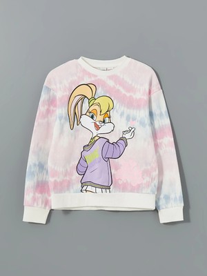 Lc Waikiki Yeni Sezon Bisiklet Yaka Lola Bunny Baskılı Kız Çocuk Sweatshirt