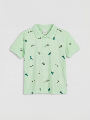 Lc Waikiki Yeni Sezon Polo Yaka Desenli Erkek Çocuk Pike Tişört