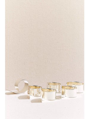Paşabahçe Ribbon Peçete Halkası 6'lı Set, Şık Sofra Aksesuarı