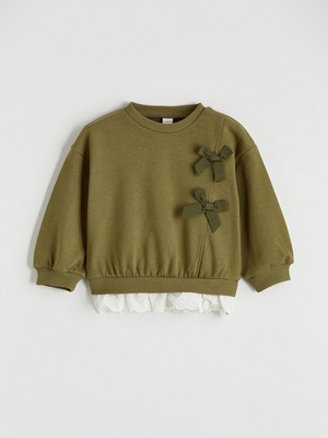 Lc Waikiki Yeni Sezon Fiyonk Detaylı Kız Çocuk Sweatshirt