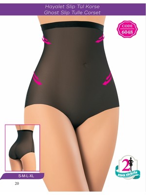 Satennya Hayalet Slip Tül Korse