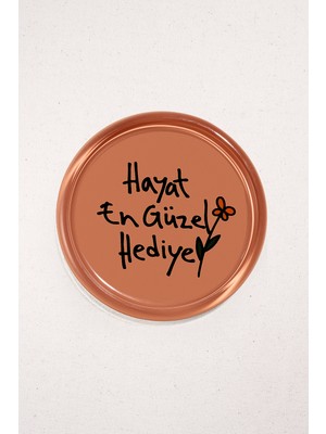 Paşabahçe "hayat En Güzel Hediye" Bardak Altlığı Somon, Set, Sofra Aksesuarı