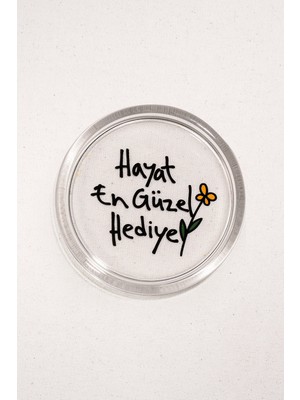 Paşabahçe "hayat En Güzel Hediye" Şeffaf Bardak Altlığı, Set, Sofra Aksesuarı