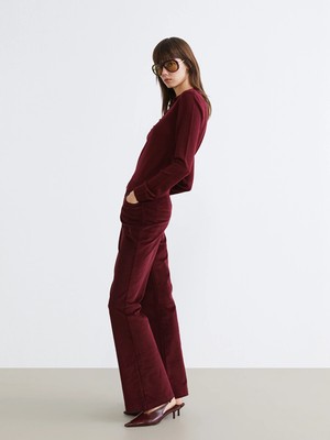 Lc Waikiki Yeni Sezon Dar Fit Ispanyol Paça Kadın Kadife Pantolon