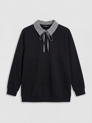 Lc Waikiki Yeni Sezon Gömlek Yaka Ekose Kadın Sweatshirt Tunik