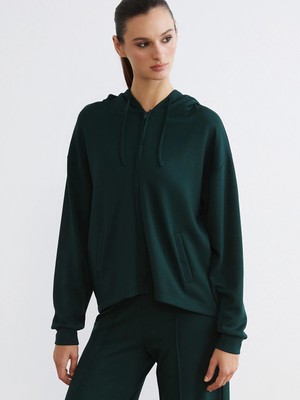 Lc Waikiki Yeni Sezon Kapüşonlu Kadın Fermuarlı Sweatshirt