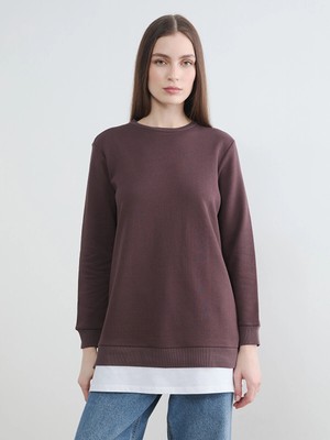 Lc Waikiki Yeni Sezon Bisiklet Yaka Kadın Sweatshirt Tunik