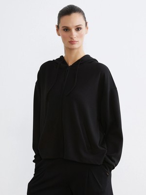 Lc Waikiki Yeni Sezon Kapüşonlu Kadın Fermuarlı Sweatshirt