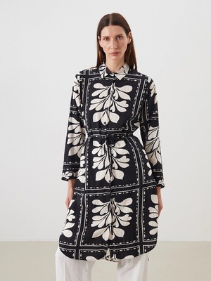 Lc Waikiki Yeni Sezon Çiçekli Oversize Kadın Gömlek Tunik