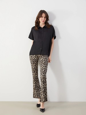 Lc Waikiki Yeni Sezon Ekstra Dar Fit Leopar Desenli Kadın Pantolon