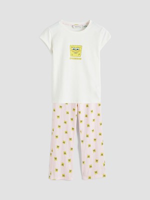 Lc Waikiki Yeni Sezon Sünger Bob Baskılı Kadın Pijama Takımı