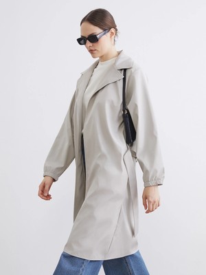 Lc Waikiki Yeni Sezon Kruvaze Yaka Oversize Kadın Trençkot