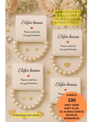 Emtory Home 10 Adet Inci Bileklik - Kına Hediyesi - Nişan Hediyesi - Bride Hediyesi - Lastiklidir.
