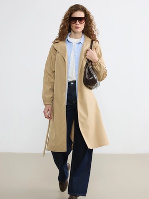Lc Waikiki Yeni Sezon Kruvaze Yaka Oversize Kadın Trençkot