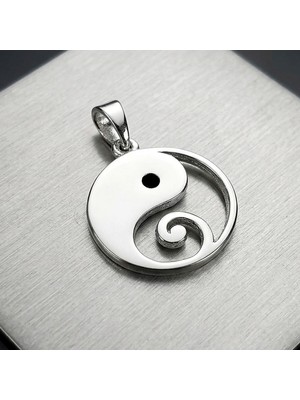 Ebrar Silver Gümüş Yin&yang Kolye Ucu 925 Ayar Gümüş Yin ve Yang Figürlü Unisex Kolye Ucu