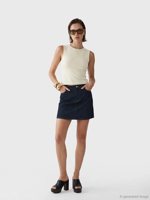 Lc Waikiki Yeni Sezon Standart Fit Mini Jean Etek