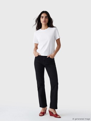 Lc Waikiki Yeni Sezon Yüksek Bel Crop Flare Kadın Jean Pantolon