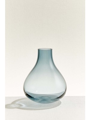 Paşabahçe Bulb Vazo 22 cm Çelik Mavi, Şık Dekoratif Vazo