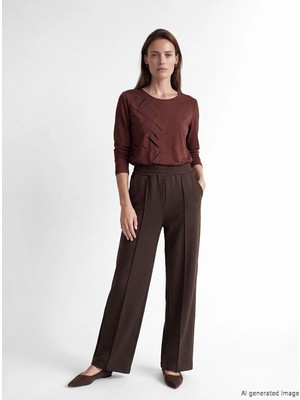 Lc Waikiki Yeni Sezon Beli Lastikli Geniş Paça Kadın Pantolon