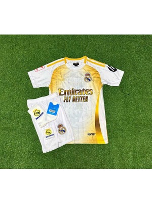 Real Madrid Cristiano Ronaldo Çocuk Forması 4'lü Set (Gold)