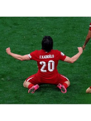 Türkiye Milli Takımı Euro 2024 Ferdi Kadıoğlu Deplasman Forması (Red)