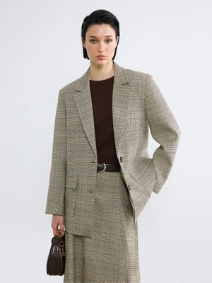 Lc Waikiki Yeni Sezon Ekose Kadın Blazer Ceket