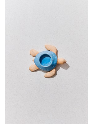 Paşabahçe Kaplumbağa Seramik Tealight Mumluk Turkuaz, Şık Dekoratif