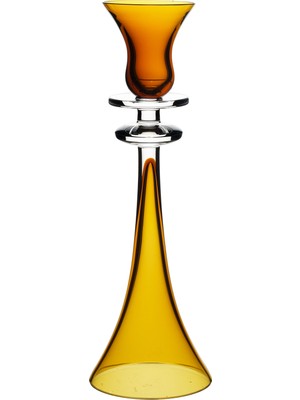 Paşabahçe Poem Mumluk 26 cm Amber, Şık Dekoratif
