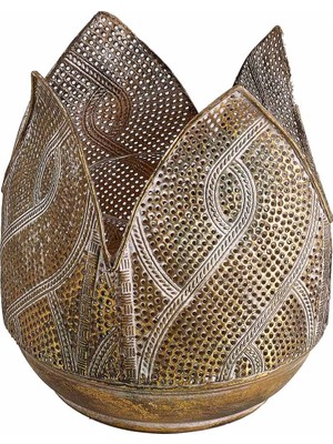 Paşabahçe Knit Metal Tealight Mumluk, Şık Dekoratif