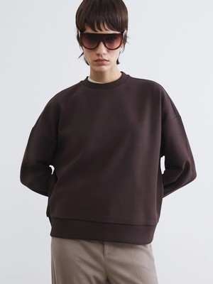 Lc Waikiki Yeni Sezon Bisiklet Yaka Oversize Kadın Sweatshirt