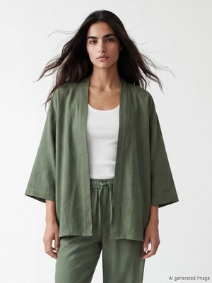 Lc Waikiki Yeni Sezon Şal Yaka Oversize Kadın Kimono